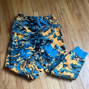 Under Armour Vibrant Blue and Orange Camo Joggers